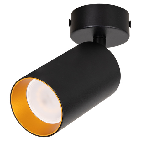 Lampa sufitowa Kinkiet natynkowy LED 1x GU10 czarno-złoty SPOT