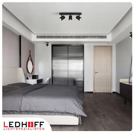 Lampa sufitowa Kinkiet potrójny GU10 czarny LINEA