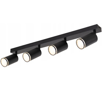 Kinkiet sufitowy poczwórny Spot GU10 czarny