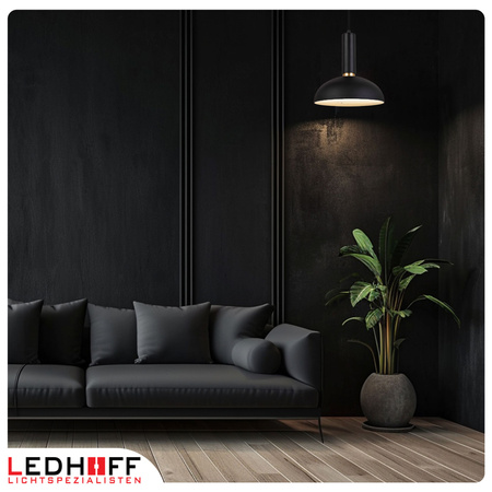 Lampa wisząca czarna złota E27 nad stół NOWOCZESNA