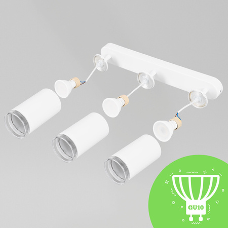 Kinkiet sufitowy potrójny SPOT 3xGU10 biały wodoodporny