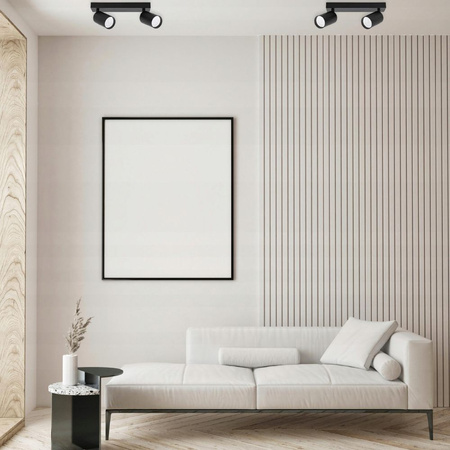 Kinkiet sufitowy podwójny Spot GU10 czarny