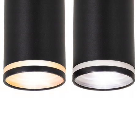 Oświetlenie szynowe czarne 4x lampa GU10 + 2x szyna 1m