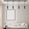 Oświetlenie szynowe wiszące czarne 4x lampa GU10 + 2x szyna 1m