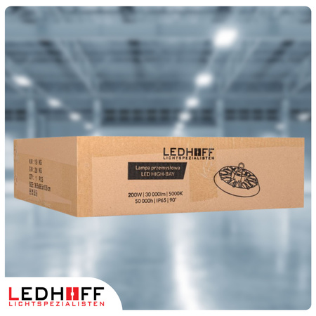 Lampa przemysłowa LED HighBay UFO 200W na magazyn halę