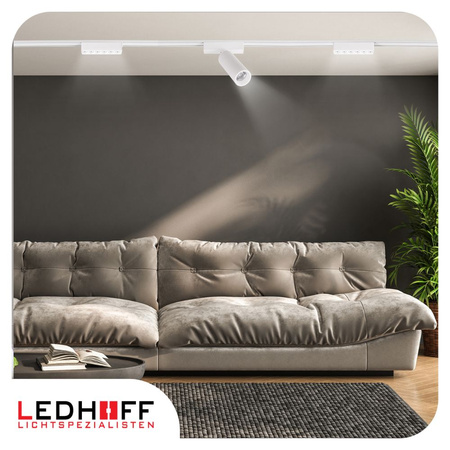 Oświetlenie szynowe magnetyczne 2x SZYNA 1m + 6x lampa LED łącznik PIONOWY