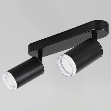 Kinkiet sufitowy podwójny SPOT GU10 czarny wodoodporny
