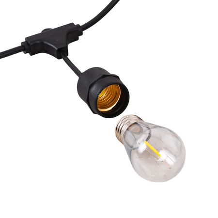 Girlanda ogrodowa łańcuch świetlny 20m + 15x żarówka LED Lampki do ogrodu