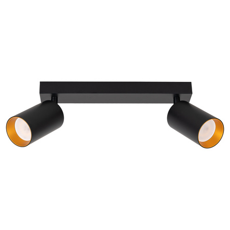 Lampa sufitowa Kinkiet natynkowy LED 2x GU10 czarno-złoty SPOT