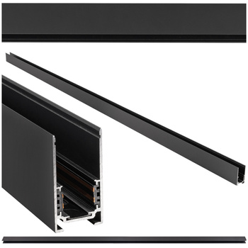 Szyna oświetleniowa LED natynkowa szynoprzewód magnetyczny 2m CZARNA 200cm M20