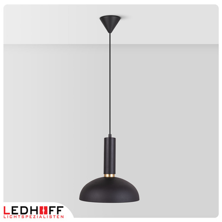 Lampa wisząca czarna złota E27 nad stół NOWOCZESNA