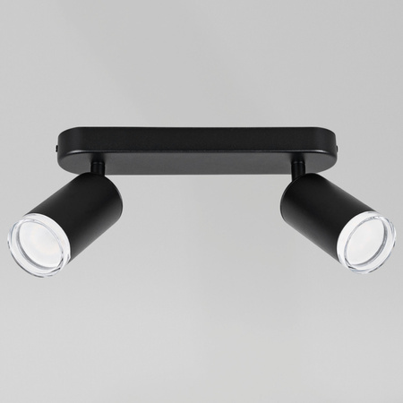 Kinkiet sufitowy podwójny SPOT GU10 czarny wodoodporny