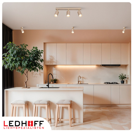 Lampa sufitowa Kinkiet potrójny GU10 beżowy kaszmirowy LUMIO