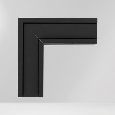 Łącznik poziomy do szyny magnetycznej M20 złączka zasilająca kątowa czarna