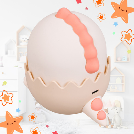 Lampka nocna LED dla dzieci DINOZAUR wielokolorowe światło Bezprzewodowa