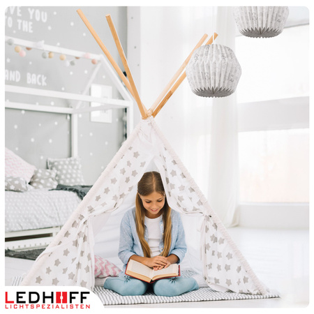 Lampa wisząca kula biała papierowa E27 do pokoju dziecka ZWIERZĘTA