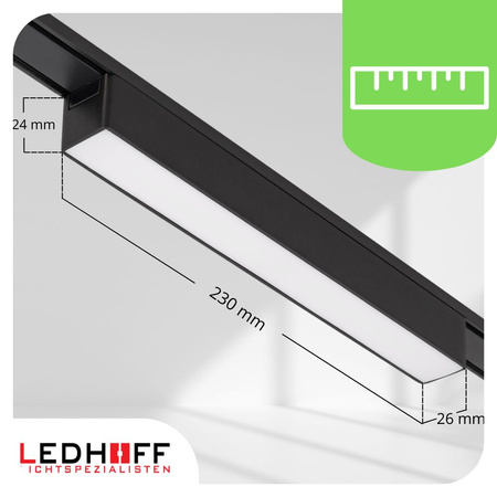 Oświetlenie szynowe magnetyczne ZESTAW listwa 1m + 3x lampa LED CZARNA