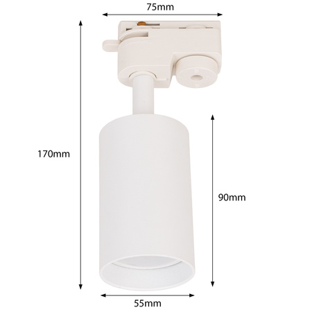 Oświetlenie szynowe białe 4x lampa GU10 + 2x szyna 1m