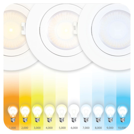 4x Oprawa sufitowa podtynkowa LED biała RUCHOMA 3000K-6000K 12W