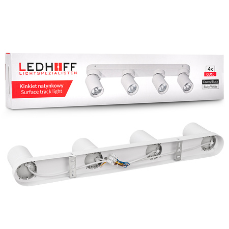 Kinkiet sufitowy poczwórny Spot GU10 biały