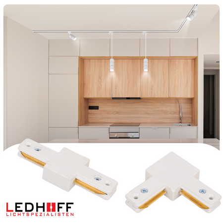 Oświetlenie szynowe biały srebrny 8x lampa wisząca 100cm GU10 szyna 4m