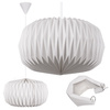 Lampa wisząca biała papierowa E27 do pokoju dziecka salonu DUŻA