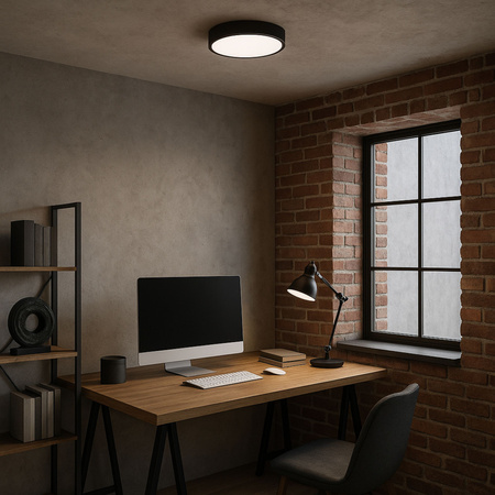 Plafon sufitowy LED czarny 30cm