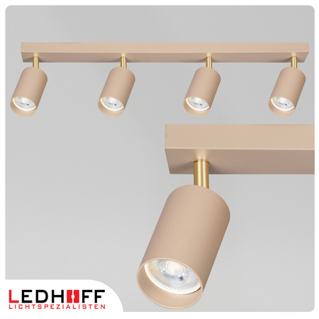 Lampa sufitowa Kinkiet poczwórny GU10 beżowy kaszmirowy LUMIO