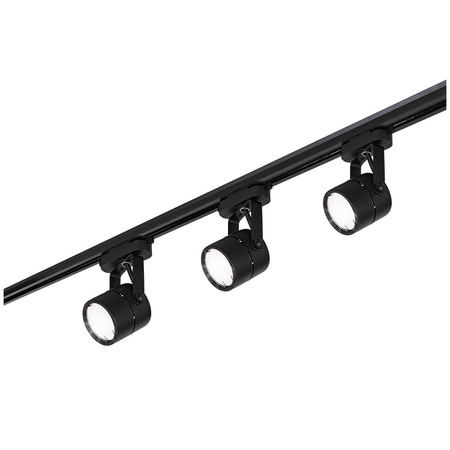 Oświetlenie szynowe czarne 5x lampa GU10 + szyna 2m