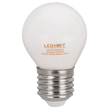 Żarówka LED E27 biała ozdobna 6W mocne ciepłe światło 805lm 2700K design