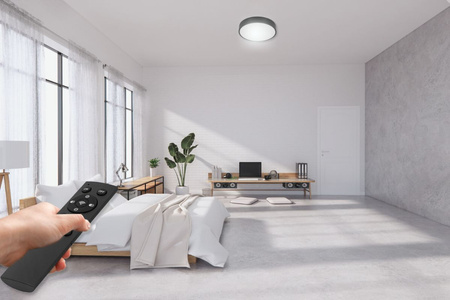 Plafon LED z pilotem Lampa sufitowa czarna ściemniana 3 barwy światła 30cm