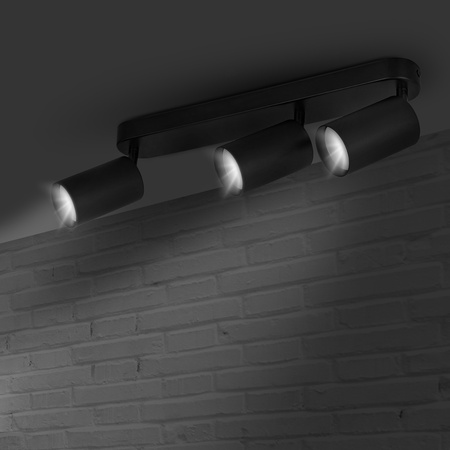 Kinkiet sufitowy potrójny Spot GU10 czarny