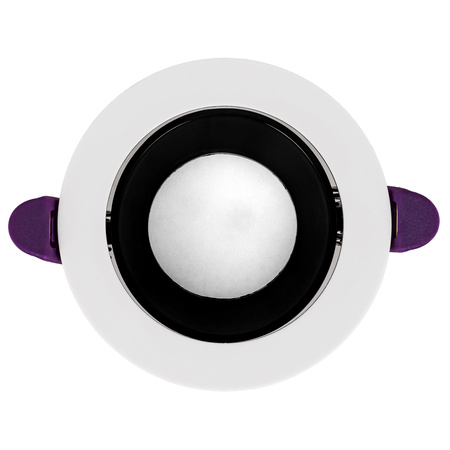 4x Oprawa halogenowa sufitowa podtynkowa GU10 biało-czarna RUCHOMA