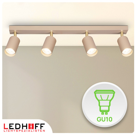 Lampa sufitowa Kinkiet poczwórny GU10 beżowy kaszmirowy LUMIO