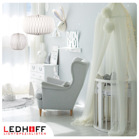 Lampa wisząca kula biała papierowa E27 do salonu sypialni NOWOCZESNA