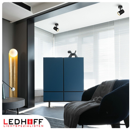 Lampa sufitowa Kinkiet pojedynczy GU10 czarny LINEA