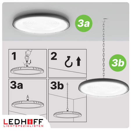 Lampa przemysłowa LED HighBay UFO 200W 3 barwy światła na magazyn halę