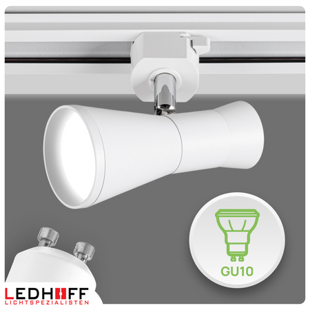 Oświetlenie szynowe białe reflektor GU10 x3 szyna 1m