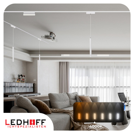 Oświetlenie szynowe magnetyczne ZESTAW 2x listwa 1m + 6x lampa LED BIAŁA