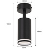 Kinkiet sufitowy pojedynczy Spot GU10 czarny