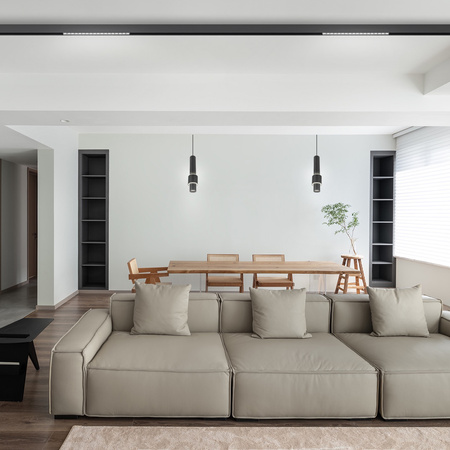 Lampa soczewkowa punktowa LED do szyny magnetycznej M20 18W 33cm czarna 3 BARWY ŚWIATŁA