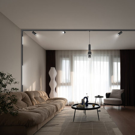 ZESTAW M20 LED 4x Lampa punktowa SPOT 7W 3 BARWY ŚWIATŁA + szyna magnetyczna 1m