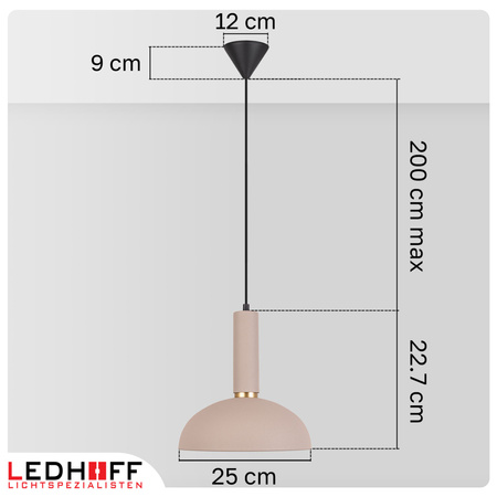 Lampa wisząca beżowa złota E27 nad stół NOWOCZESNA
