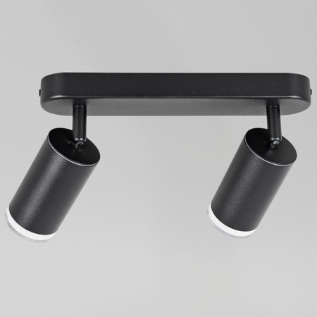 Kinkiet sufitowy podwójny SPOT GU10 czarny wodoodporny