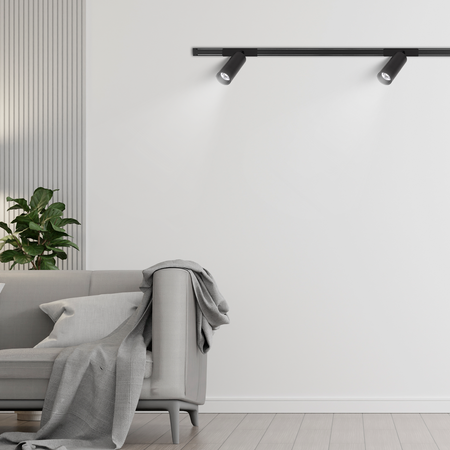 Oświetlenie szynowe magnetyczne ZESTAW listwa 1m + 3x reflektor LED