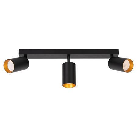 Lampa sufitowa Kinkiet natynkowy LED 3x GU10 czarno-złoty SPOT