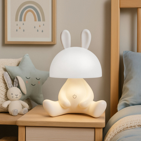 Lampka nocna LED dla dzieci KRÓLIK ciepłe światło Bezprzewodowa