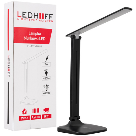 Lampka biurkowa LED czarna 7W