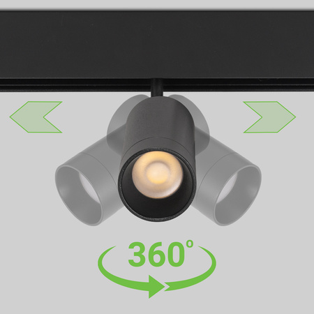 ZESTAW M20 LED 6x Lampa punktowa SPOT 20W 3 BARWY ŚWIATŁA + 2 x szyna magnetyczna 1m + łącznik