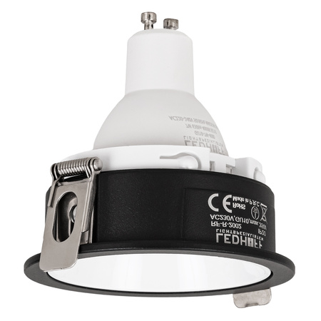 4x Oprawa halogenowa sufitowa podtynkowa GU10 czarno-biała